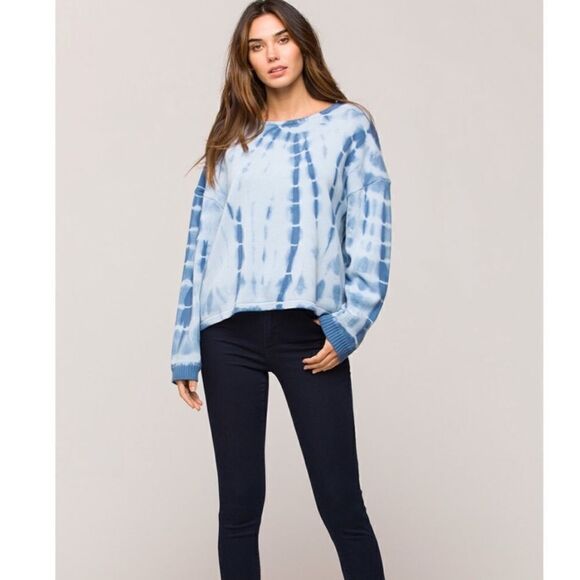 Velvet Heart ZUMA Blue Tie Dye Crew Neck Sweater - Picture 2 of 16